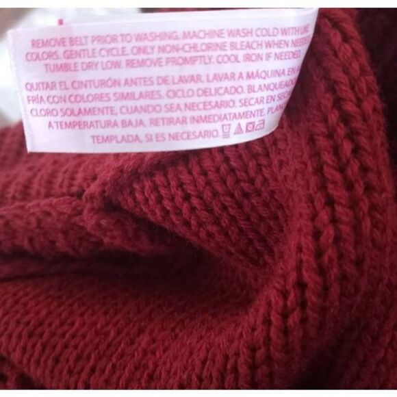 NO BOUNDARIES RUST COWL-NECK SWEATER DRESS SZ.M EUC. - Picture 6 of 6